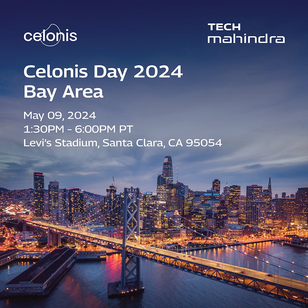 Tech Mahindra is a proud sponsor of @Celonis Day 2024 Bay Area.

Join us for a day of learning, networking, and growth with thought leaders from high-tech manufacturing, software, financial services, and beyond.

May 9, 2024, from 2:00 - 6:00 pm PT at Levi Stadium.

Know More:…