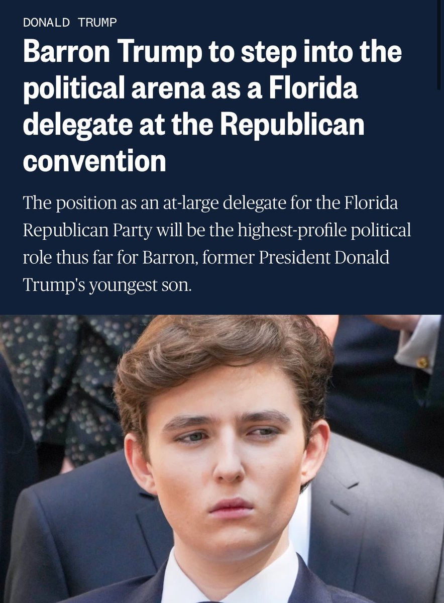 Barron Trump no longer has the protection of being “just a kid who isn’t involved in politics.” Game on. Agree?
