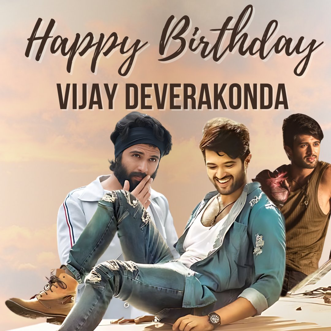 Happy Birthday to the incredibly talented and charismatic hero, Rowdy Boy @thedeverakonda 🎉🥳 May this year be filled with nothing but achievements and blockbuster hits. #HappyBirthdayRowdyBoy #HappyBirthdayVijayDeverakonda #HBDVijayDeverakonda @BhavaniHDMovies @bhavanidvd