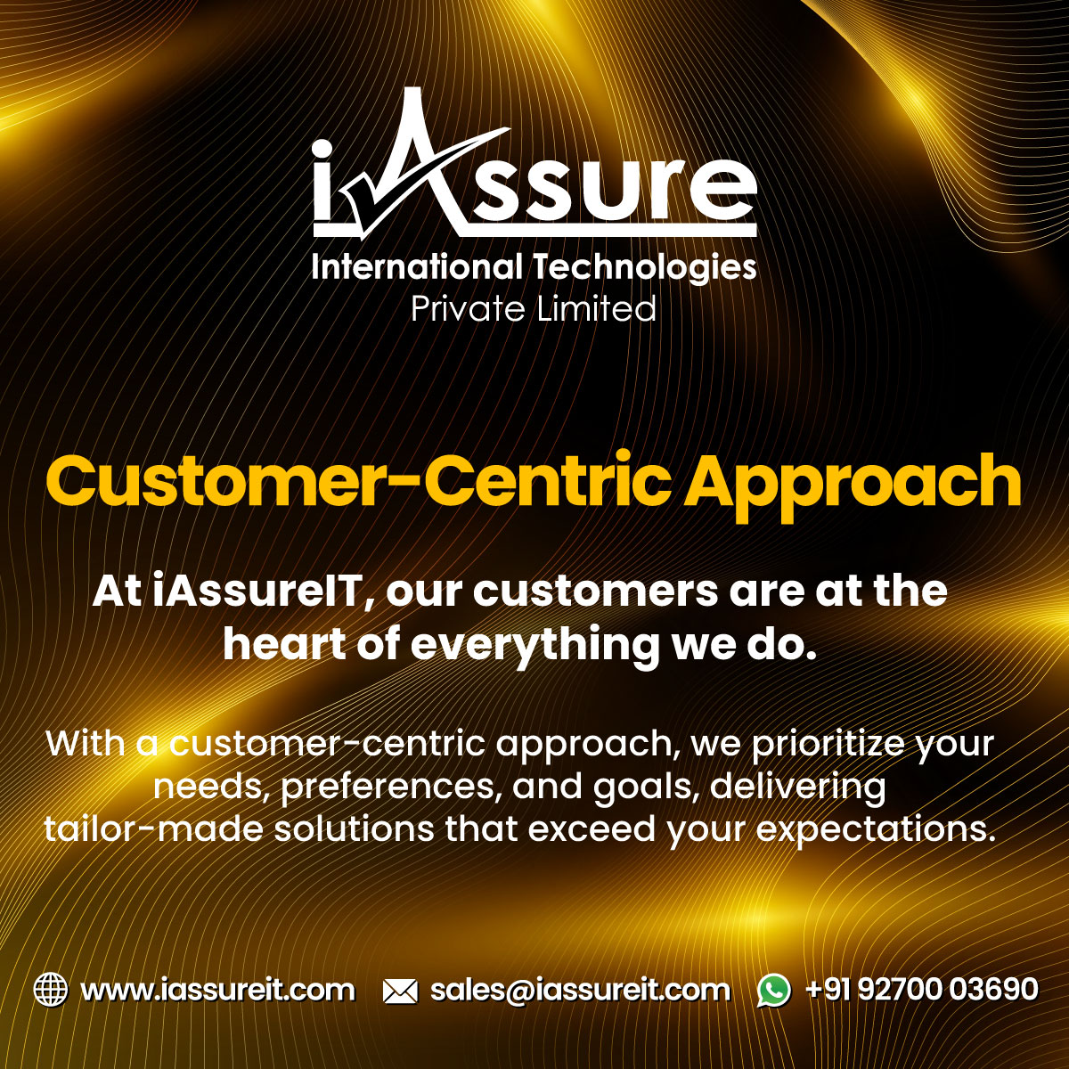 🌟 Customer-Centric Approach 🌟
At iAssureIT, our customers are at the heart of everything we do. 💖

📍 iassureit.com

 #iAssureIT #CustomerCentric #ExceedingExpectations 🌟