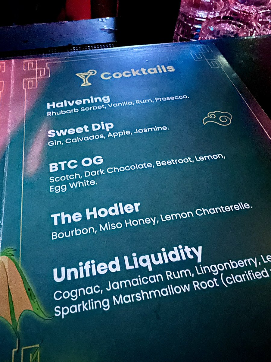 Awesome start to our time here for @BitcoinConfAsia at @ProjectZKM's #Bitcoin Dragonland Fest last night! 🐉 Some very creative cocktail names!! #BitcoinAsia2024 #BitcoinConfAsia
