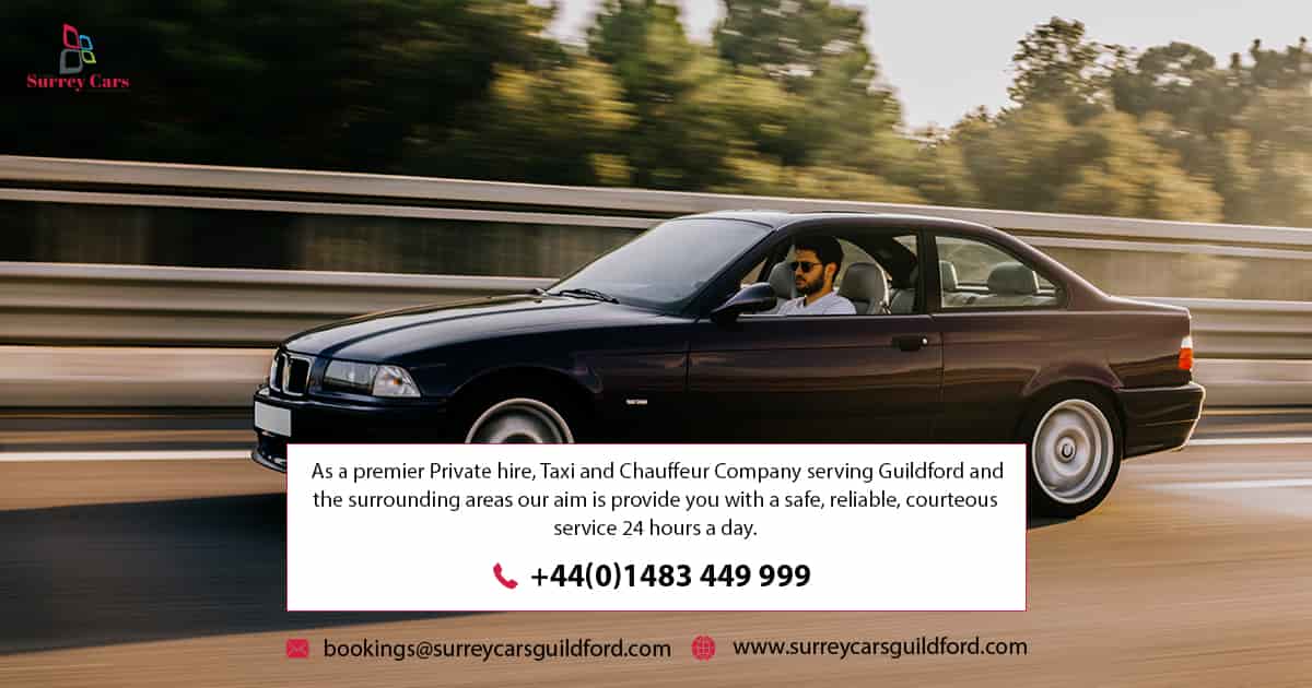 As a premier #Private #hire, #Taxi and #Chauffeur #Company serving Guildford and the surrounding areas our aim is provide you with a safe, reliable, courteous service 24 hours a day. surreycarsguildford.com/services