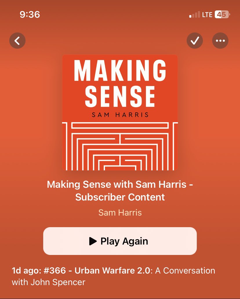 @CHSommers I swear, more people need to listen to Sam Harris’s podcast.