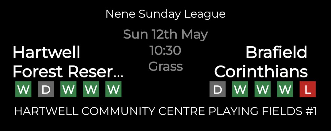 The Badger Referee (@badgerreferee) on Twitter photo Very exciting match up this weekend! Semi final between Hartwell and Brafield. Last two meeting ended in a draw and a win for Hartwell! Semi finals it can go either way. Good luck both teams <a href="/NeneLeague/">NeneSundayLeague</a> Very exciting match up this weekend! Semi final between Hartwell and Brafield. Last two meeting ended in a draw and a win for Hartwell! Semi finals it can go either way. Good luck both teams <a href="/NeneLeague/">NeneSundayLeague</a>