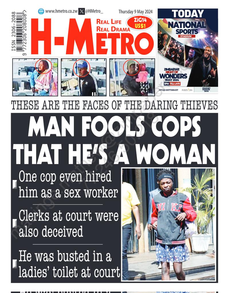 #Frontpage MAN FOOLS COPS THAT HE'S A WOMAN ...One Cop Even Hired Him As A Sex Worker hmetro.co.zw/man-fools-cops…