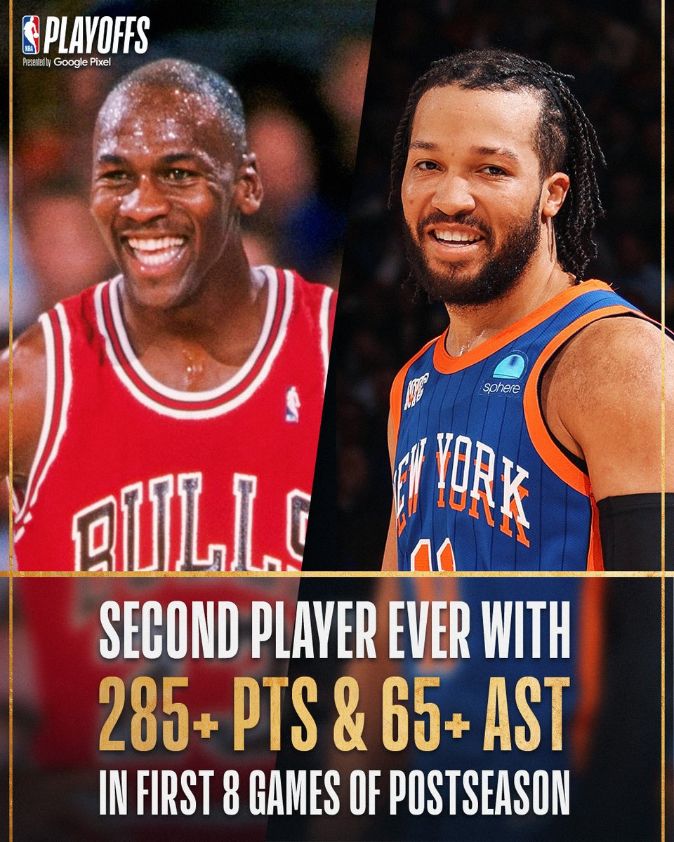 NBA's tweet photo. Jalen Brunson has been on a TEAR this postseason 🔥 

#NBAPlayoffs presented by Google Pixel https://t.co/tu9z3MAGrm