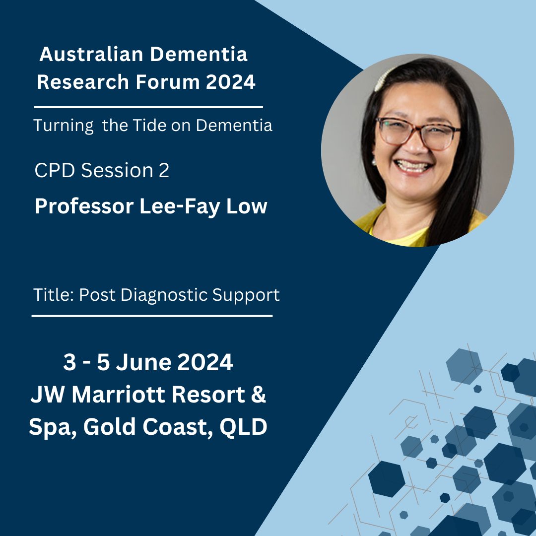 Join us for our RACGP accredited Continued Professional Development sessions held on Day 1 of the Australian Dementia Research Forum. Learn from Professor Lee-Fay Low on Post Diagnostic Support and contribute to your CPD points. Find out more about CPD ➡️ buff.ly/3U7QgFc