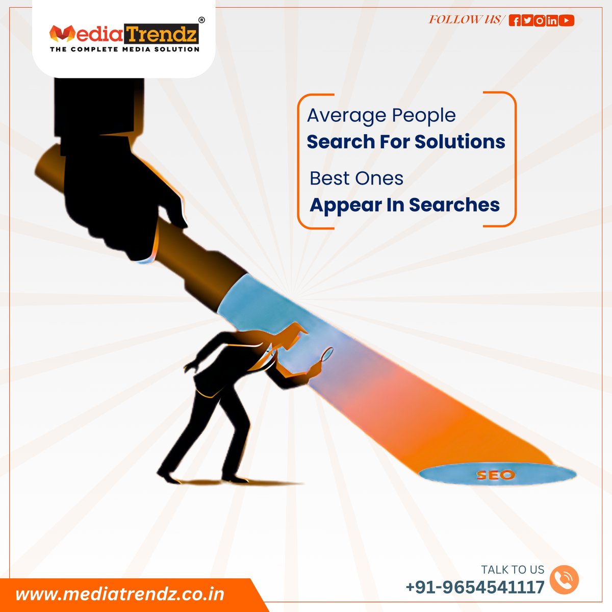 Unlock the power of SEO and watch your business soar
.
With average users constantly seeking solutions, ensure your brand stands out in searches.
.
#MediaTrendz #DigitalMarketing
#SEO #DigitalMarketing #StandOutInSearches #DigitalMarketing #SearchEngineOptimization #Online