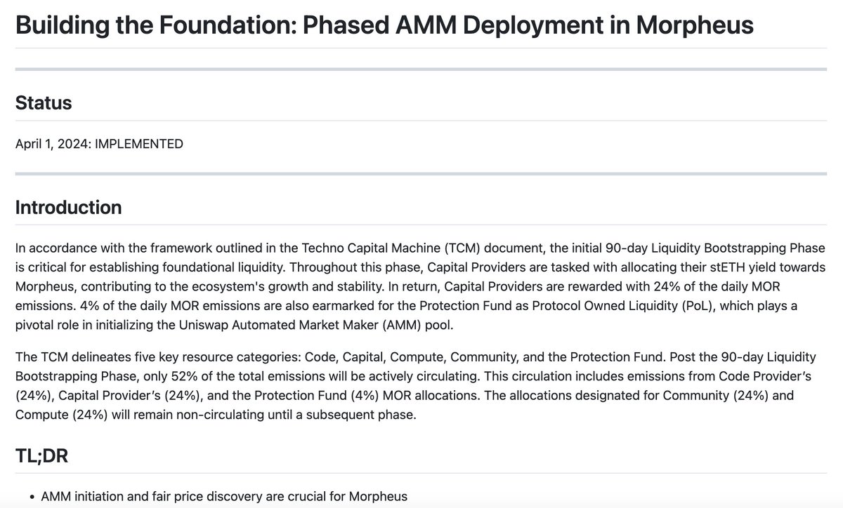 MorpheusAIs's tweet photo. First Day MOR Stats:
1. Over 200,000 MOR claimed on the first day.
2. $10 Million USD of wETH / MOR traded on Uniswap.
3. Initial MOR market price floating between $70 to $140 USD.