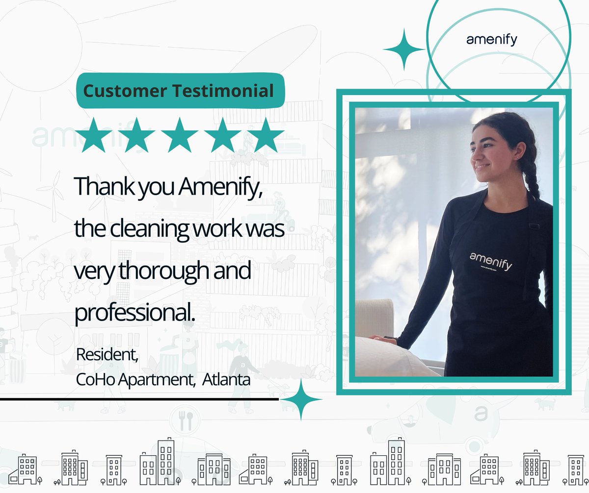 🌟 'Thank you Amenify for the thorough and professional cleaning!' - Happy resident at CoHo Apartment, Atlanta. #Amenify #CustomerLove #AtlantaLiving #ProfessionalCleaning 🧼🏠✨