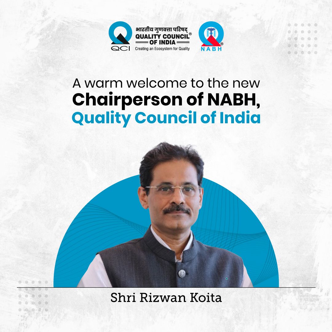 QCI extends a warm welcome to Shri @rizwankoita, our new Chairperson for @NABH_QCI. He has an exceptional entrepreneurial background as the founder of CitiusTech, India’s first healthcare technology Unicorn, and an illustrious academic journey from IIT Bombay to MIT Cambridge. As