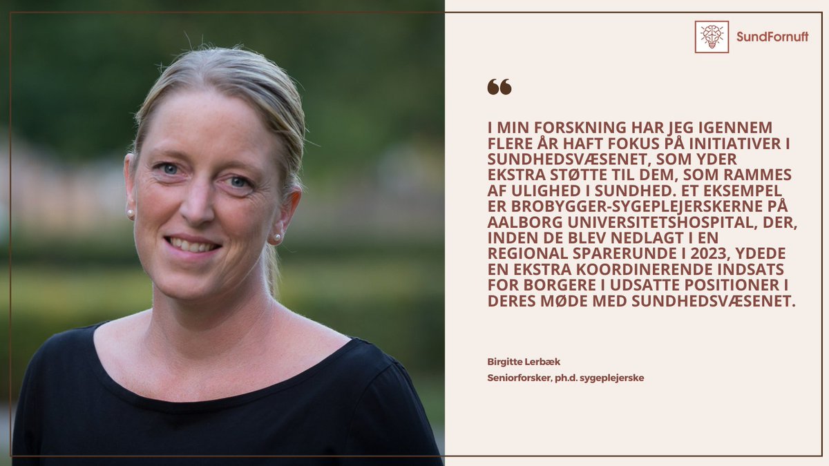 Følg med i vores kampagne 'Hvad mener I om ulighed i sundhed'. 
Vi har spurgt Birgitte Lerbæk hvad lighed i sundhed er for hende?

Læs mere på vores hjemmeside: sundfornuft.org/nyheder

#sundpol #dkpol #ulighedisundhed #ulighed