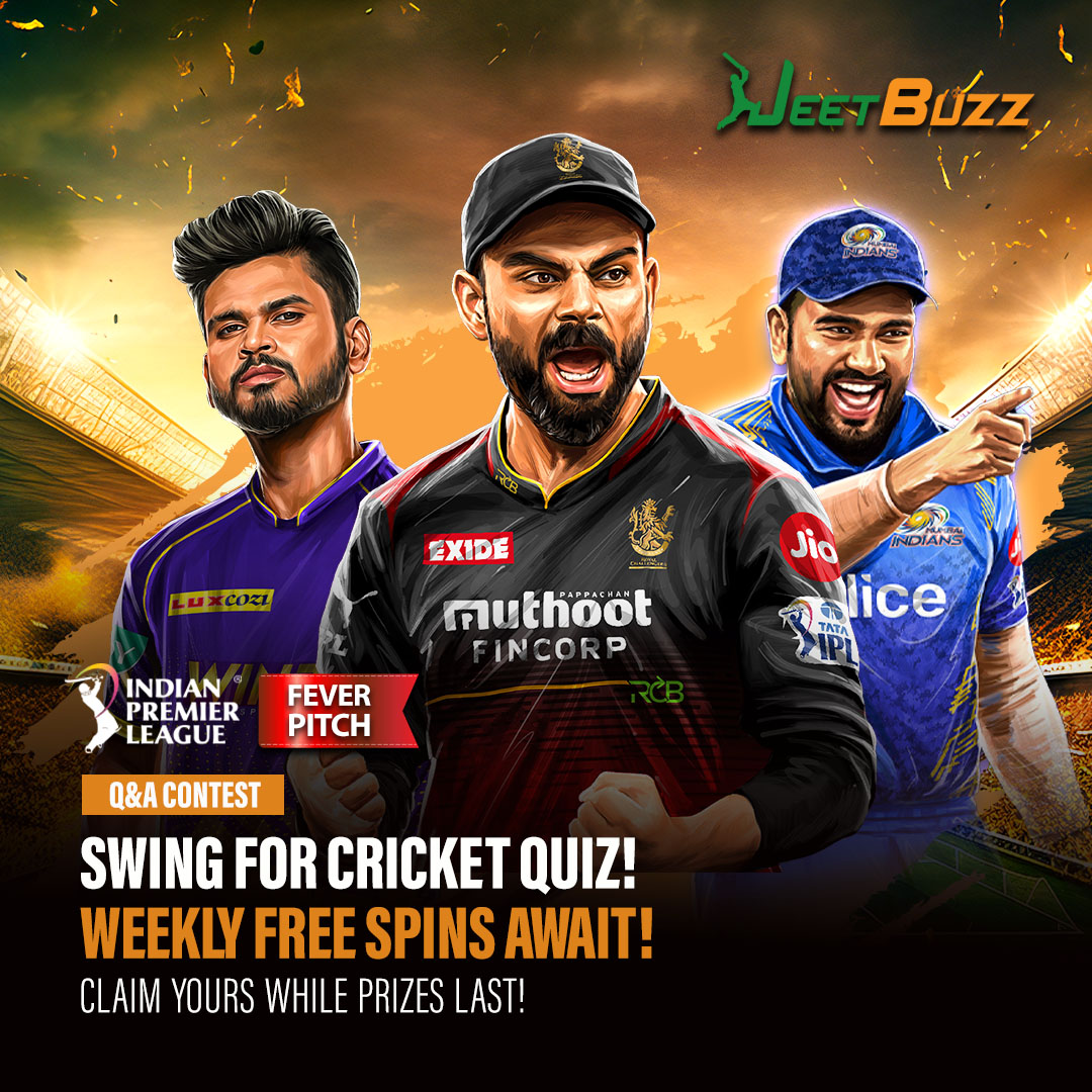 Cricket genius, ignite the field with your brilliance!

Ace our straightforward cricket questions in our 'IPL Fever Pitch' - Q&A contest and rule every Sunday with 10 fantastic FREE Spins! Roll in now—prizes are first come, first served!

#JeetBuzz #JB #Sports #Slots #Promotion…