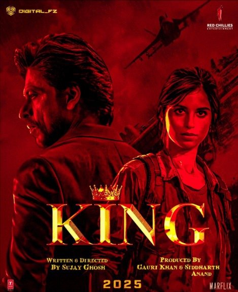 #KING Poster Made By Me.

Rate out of 10.

#ShahRukhKhan𓀠 
#SuhanaKhan
@RedChilliesEnt
