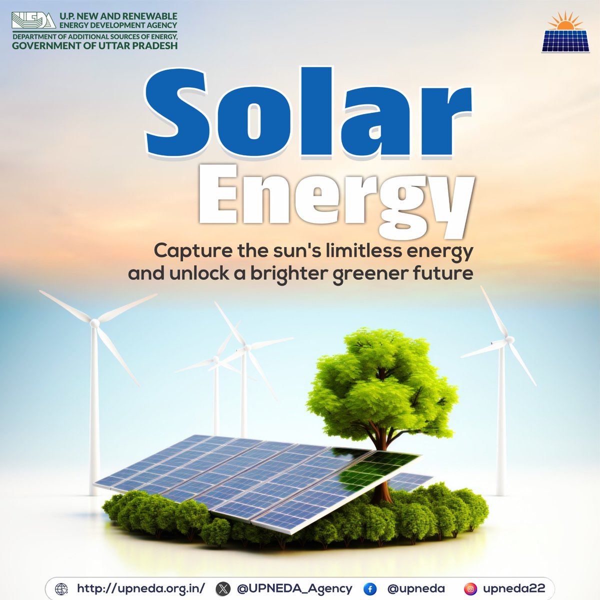 Embrace the power of solar energy to unlock a brighter, greener future! 

#SolarPower #GreenEnergy #UPNEDA #RenewableEnergy #SustainableFuture #upneda_agency
@CMOfficeUP
@aksharmaBharat
@isomendratomar
@ChiefSecyUP
@IASMaheshGupta
@MinOfPower
@UppclChairman
@RajKSinghIndia…