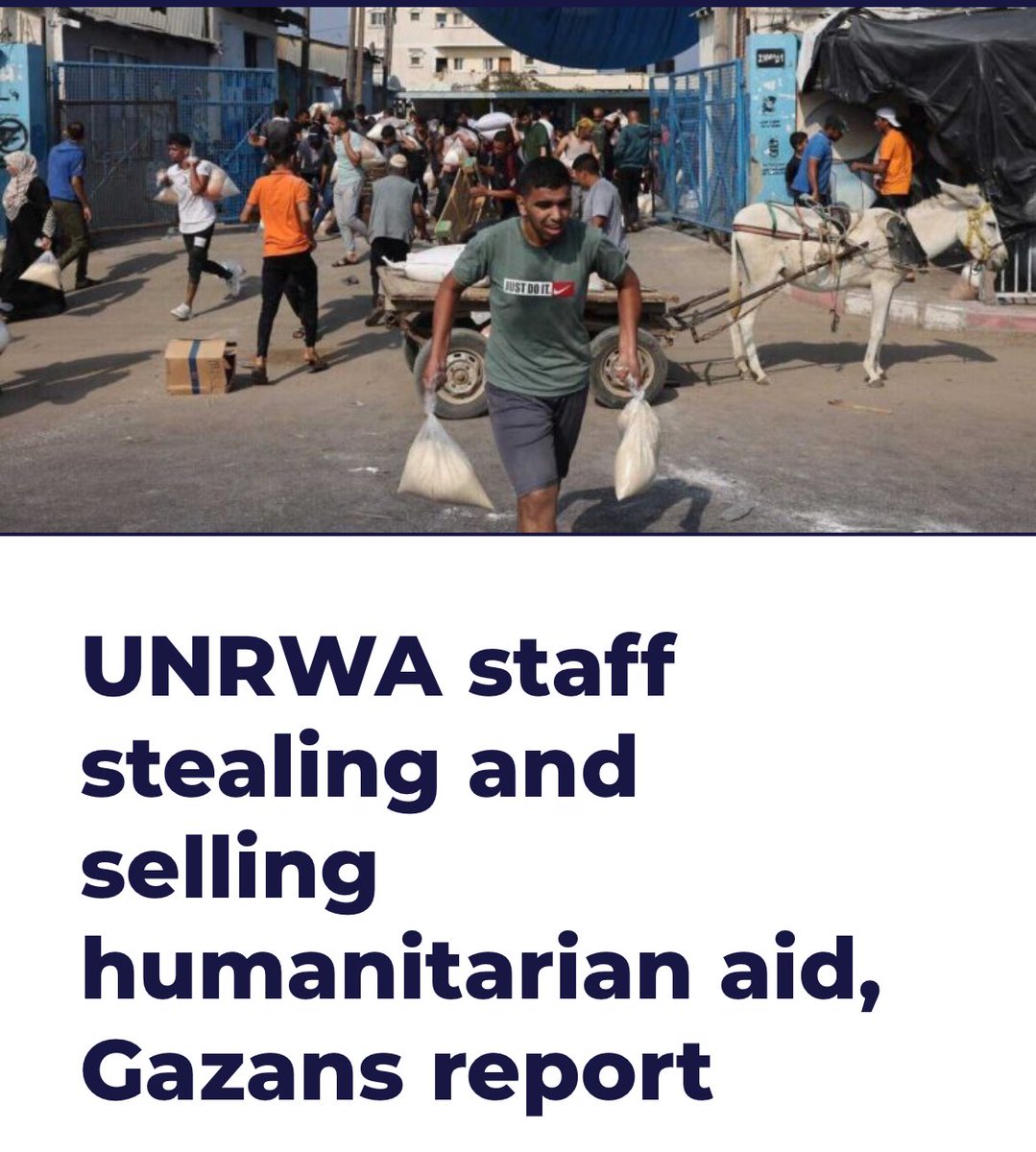 UNRWA staff are stealing aid and selling it for profit, while those who report it face reprisals, according to numerous reports published by Palestinians in an @UNRWA-related chatroom. unwatch.org/unrwa-staff-st…