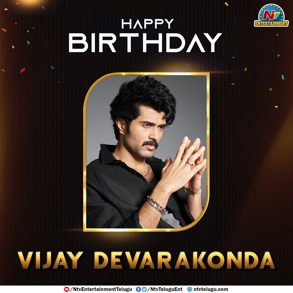 Join us in Wishing @TheDeverakonda A Very Happy Birthday

#HappyBirthdayVijayDevarakonda  #HBDVijayDeverakonda  #TheVijayDeverakondaBirthday #NTVENT