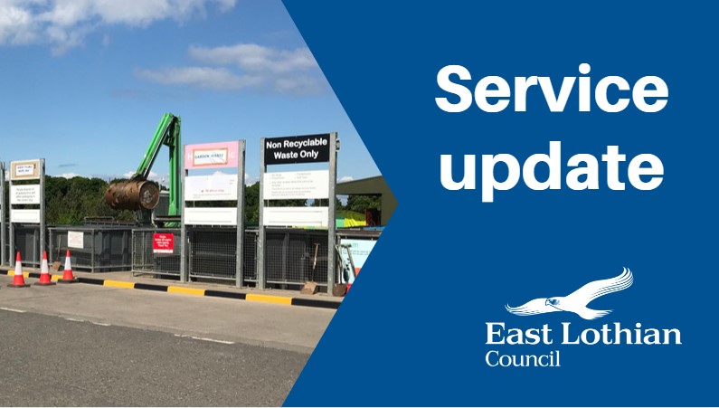 A reminder that all our recycling centres will be closed on Thursday, 9 May for staff training. We aim to reopen at 1pm but will not be able to accept vans and trailers on this date.