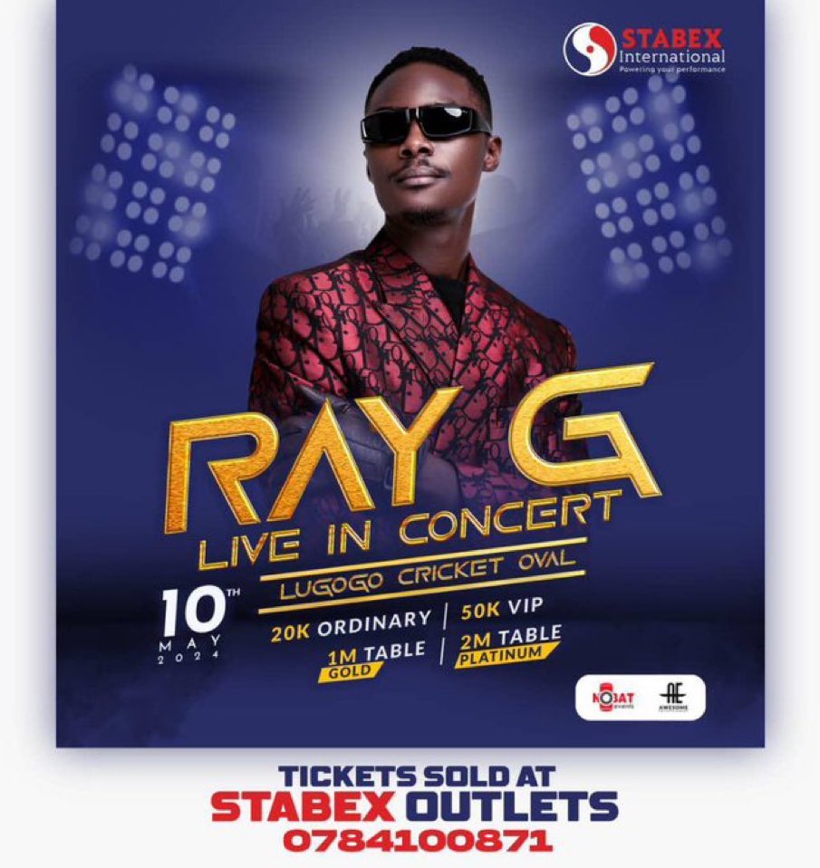 Few hours to the long waited day 😌i just hope you secured your tickets already #RayGLiveInConcert