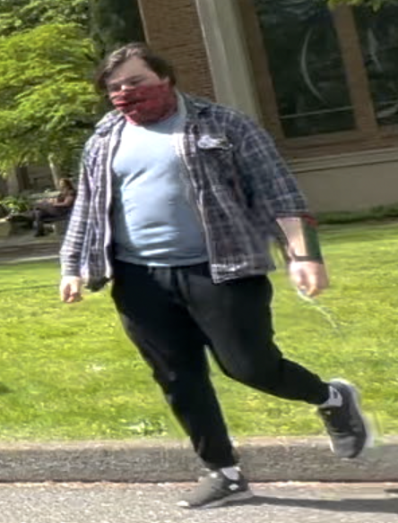 Now that the dust has settled from Tuesday's melee at the University of Washington, I need help finding this one particular attacker. Out of all the knuckleheads with the Antifa crowd, dough boy here really went after me. I am offering a cash reward if you can help me identity…