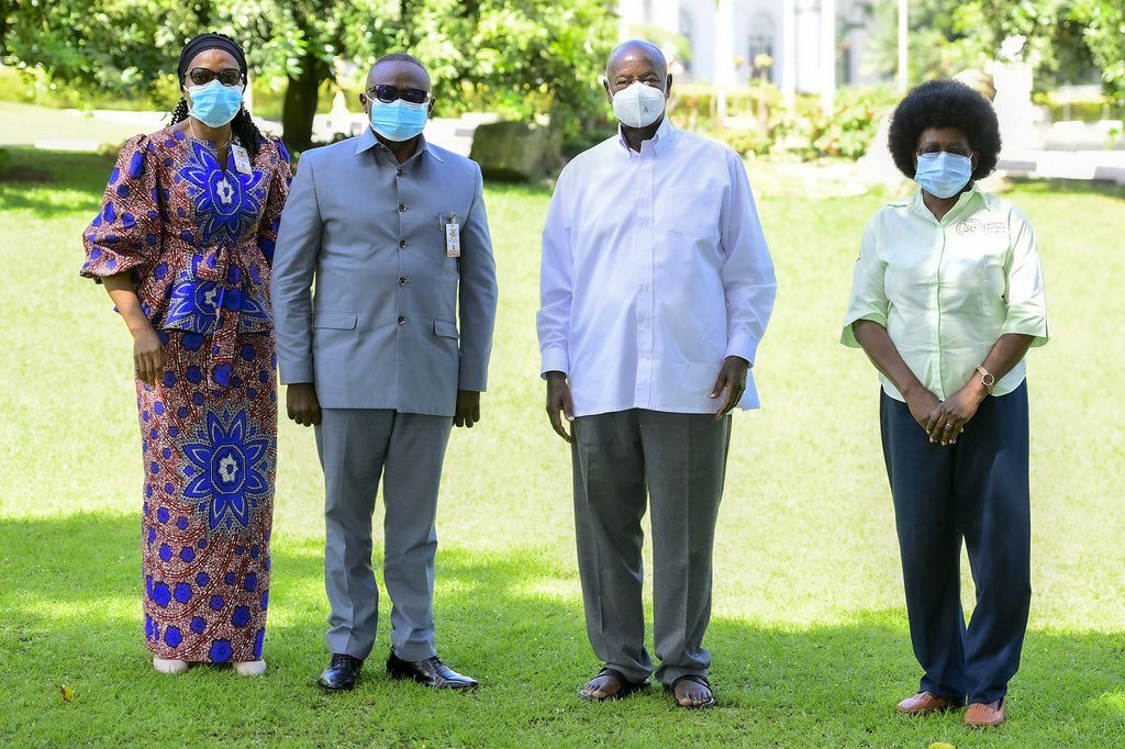 Prof Vincent Anigbogu and his dear wife visited me at State House, Entebbe. We had stimulating discussions on a number of issues. I welcome his idea of potential collaboration opportunities in skilling the youth based on the one and four-acre models of agriculture. I particularly