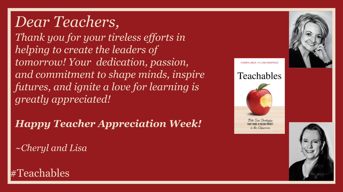 Wishing you a wonderful Teacher Appreciation Week! Thank you for ALL you do! Link-a.co/d/4looLCp @reevesalfred @TammyBaird1 @CrecArtsMiddle1 @MelissaSaphos @CoachGoodman @mrswilliams21c @KeriSkeeters @ChristineBemis2 @SteinbrinkLaura @dbc_inc @burgessdave