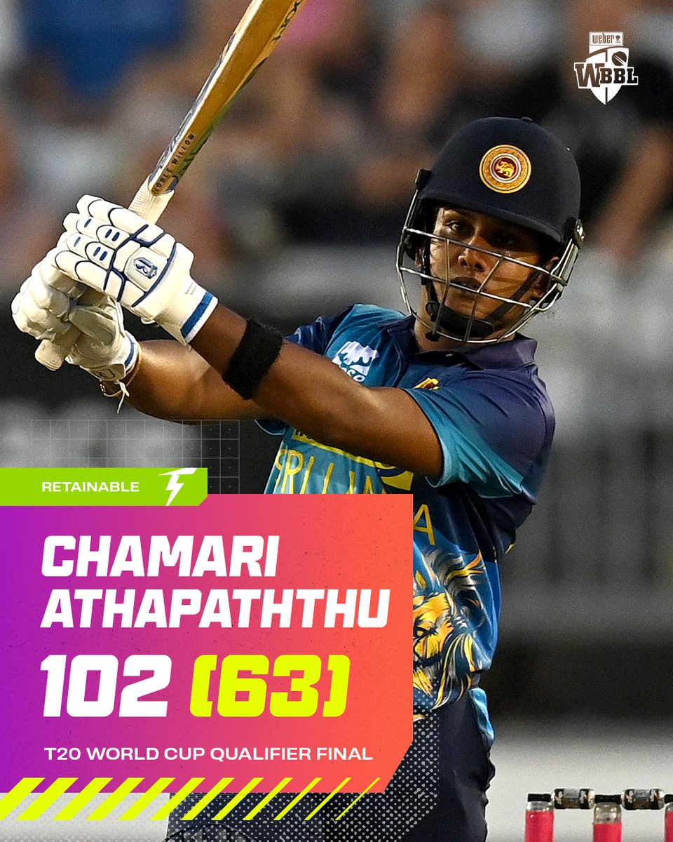 Leading her country to the #T20WorldCup 🇱🇰 Captain Chamari's stunning century has confirmed Sri Lanka's place in Group A for the tournament!