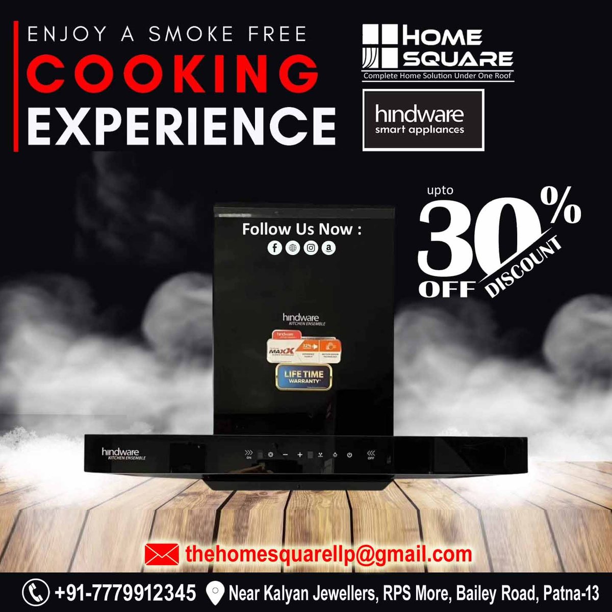 🎉🔥 Don't Miss Out! Get Your Dream Hindware Chimney at 30% Off, Only at Our Exclusive Showroom! 🔥🎉

#ExclusiveOffer #HindwareChimney #UpgradeYourKitchen #KitchenAppliances #CookingInStyle #homesquareshowroom