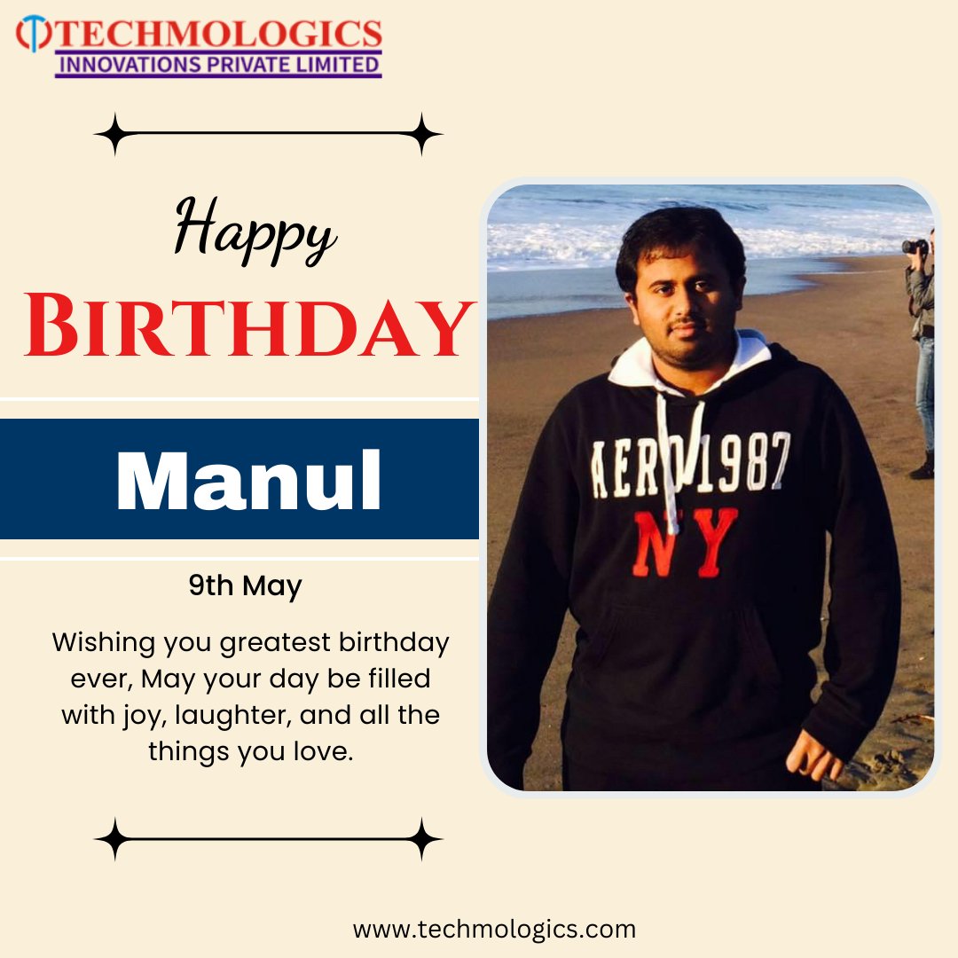 Happy Birthday Manul from @techmologicsinn  We hope you have a great day today and the year ahead is full of many blessings.

#employeebirthday #happybirthday #softwareengineer  #techmologics #softwaredevelopment #webappdevelopment #teamcelebration #companyculture #may2024