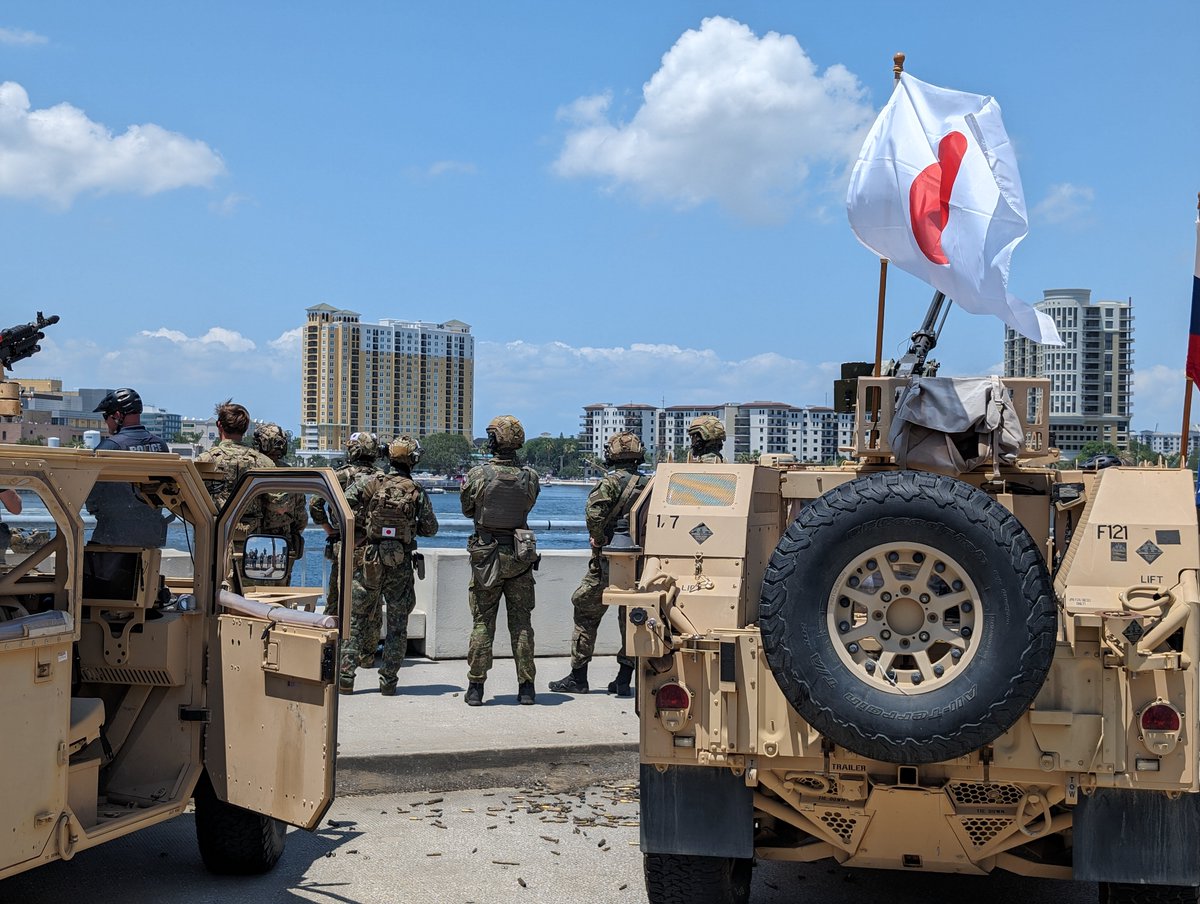 shichiyo7's tweet image. SOF WEEK 2024 USSOCOM CAPE DemoにてUSSOCOMの作戦支援の為、他国軍と共に展開する陸上自衛隊