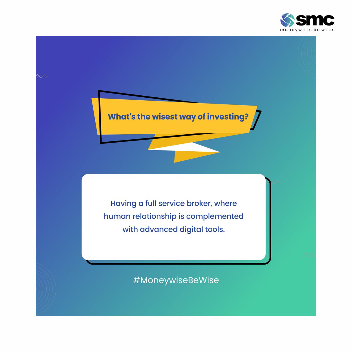 With an award winning financial service record, SMC is simplifying more than 20 lakh unique clients money challenges. If you want to simplify yours, visit https t With an award winning financial service record, SMC is simplifying more than 20 lakh unique clients money challenges...