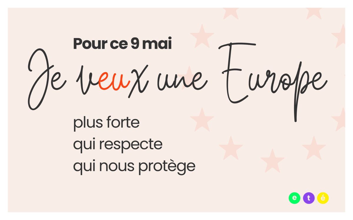 Dans un mois aujourd’hui nous voterons. Le 9 mai l’Europe se fête, le 9 juin nous fêterons une Europe qui nous protège avec <a href="/ETE_2024/">Europe Territoires Écologie | 🗳 Guillaume Lacroix</a>