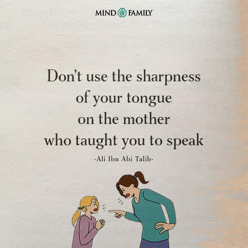 Words are powerful, especially when spoken to the one who taught us how to speak. Let's honor our mothers by using words of kindness, gratitude, and love. #mindfamily #parentingquotes #parentingguidequotes #toxicchildquotes #mother #motherquotes #parentingtips #parentinglife