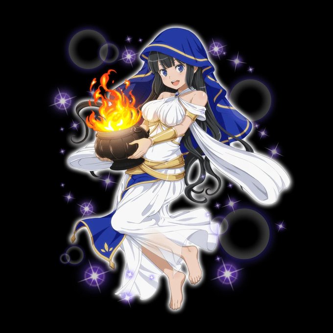 @DarkyLord11 This seems to be unfair, so here's danmachi other art that  really resembles the Greek goddess hestia :
