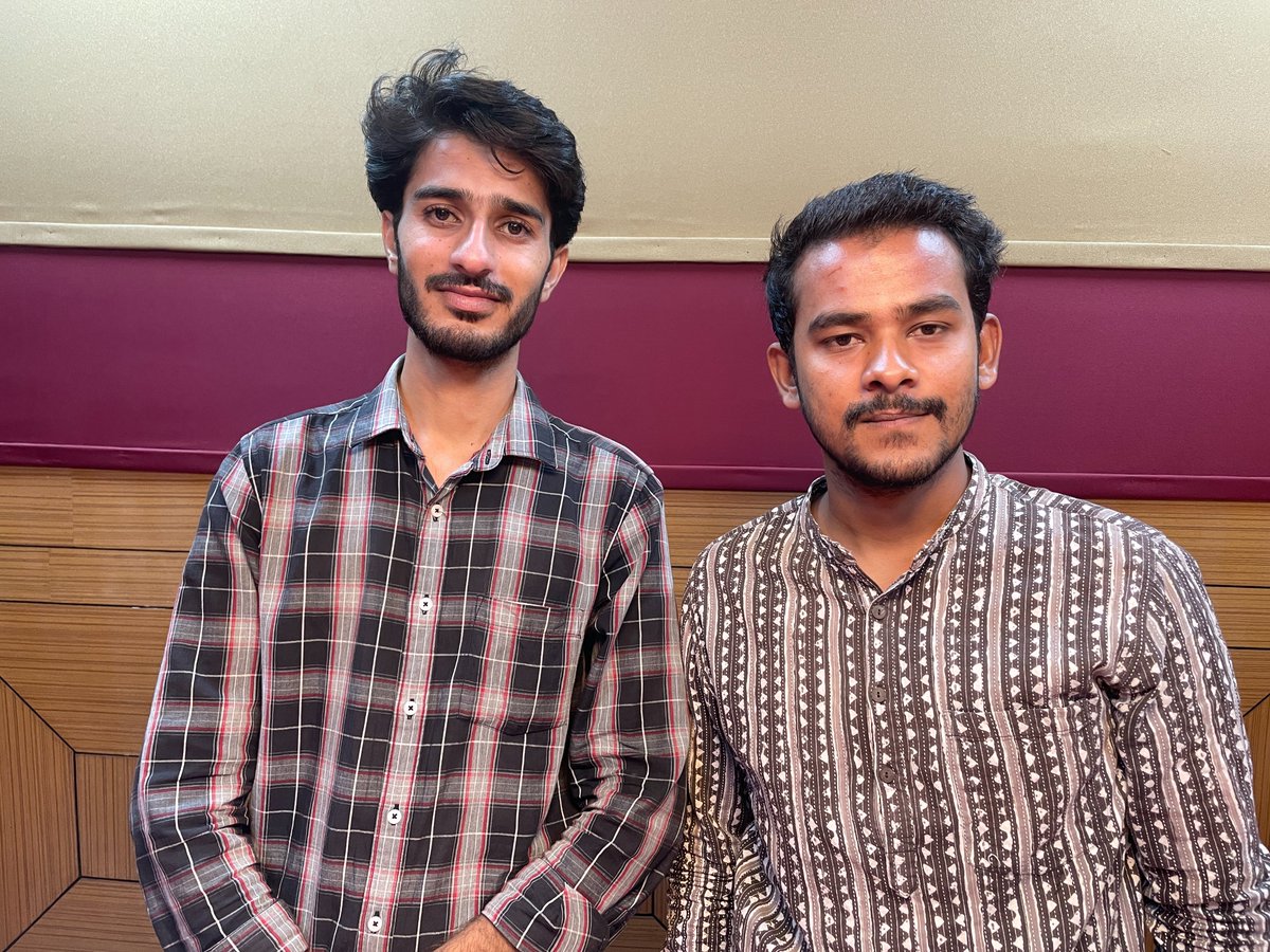 2 precious and extremely talented @officialmanuu students from the Department of JMC recorded the first episode of Kabuliwala - A Dastangoi Series, soon to be launched on #RadioMANUU 90.0 FM.