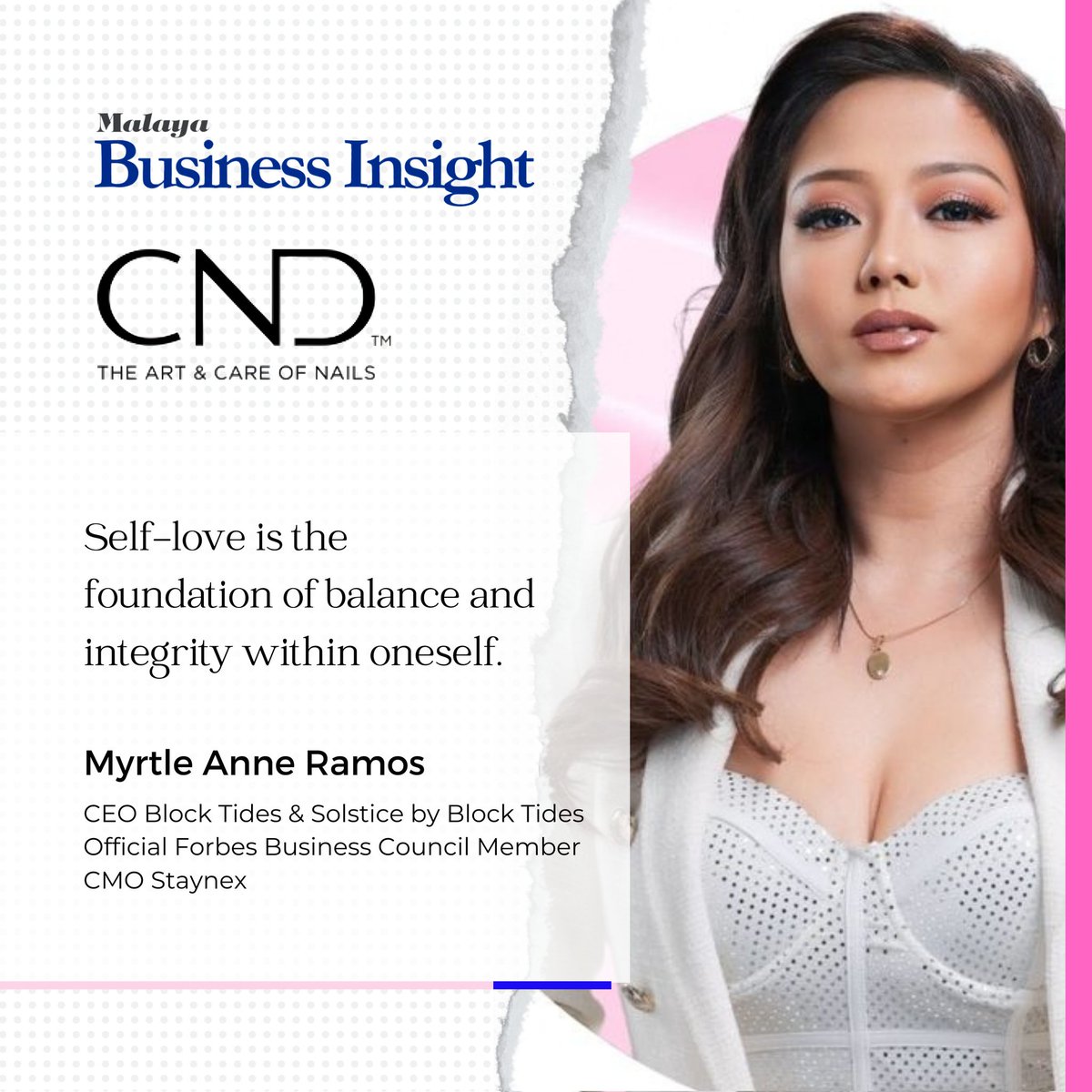 🌟 THANK YOU @CNDWorld | Featured in Malaya Business Insight and many other newspapers and platforms as I share my journey as a CEO, a mom, a relentless learner, and a faith driven entrepreneur.

At @blocktides est 2016 we are dedicated to revolutionizing the intersection of