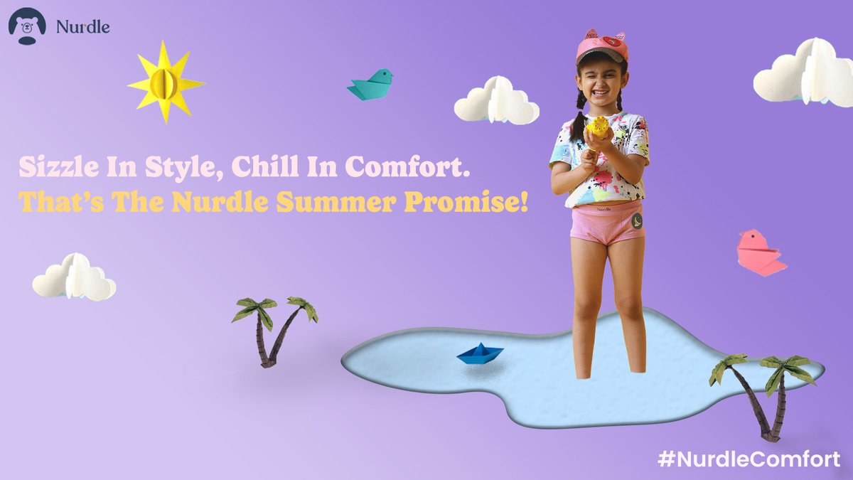 Scorching summer heat? Not a problem any more! 

Premium range of #Nurdle comfy underwear ensures your baby stays cool and comfortable all season long.

See more @https://nurdle.in/

#NurdleComfort #ModalMagic#SoftPremiumMaterials #LuxuriousComfort