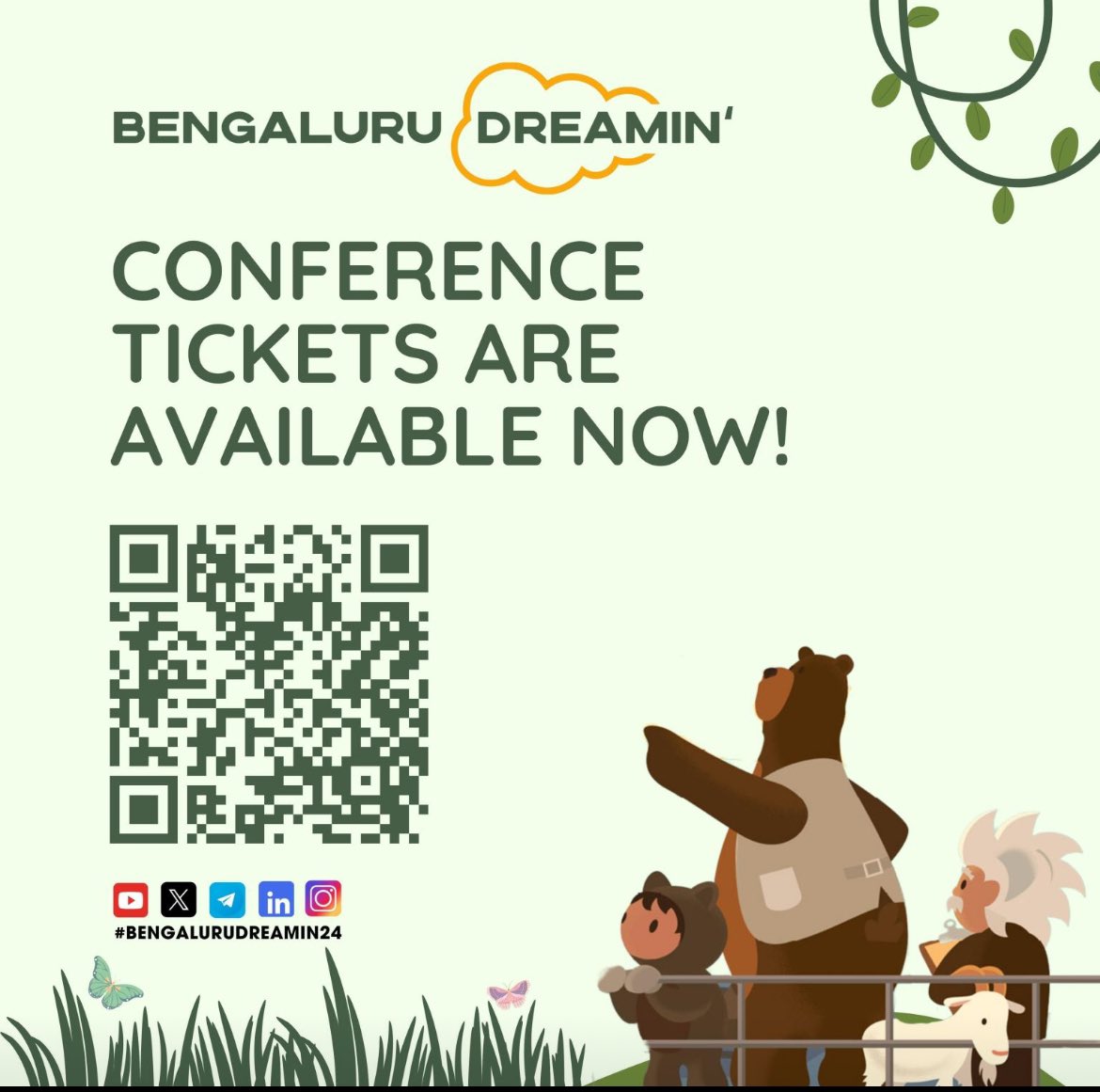 Hello #trailblazers Registrations for the Bengaluru Dreamin' conference are now Live. 𝗖𝗵𝗲𝗰𝗸 𝗼𝘂𝘁 𝘁𝗵𝗲 𝗿𝗲𝗴𝗶𝘀𝘁𝗿𝗮𝘁𝗶𝗼𝗻 𝗹𝗶𝗻𝗸 𝗯𝗲𝗹𝗼𝘄 👇 lnkd.in/gXqT-Me8 More details👇 linkedin.com/posts/bengalur… #BengaluruDreamin24 #Salesforce #Conference