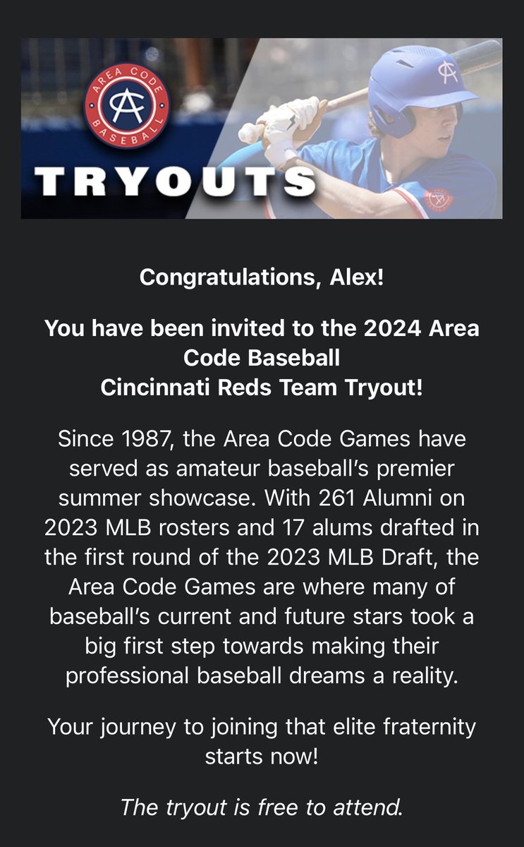 Thank you <a href="/ACBaseballGames/">Area Code Baseball</a> for the invite! <a href="/CoachHerrera/">Coach Herrera</a> <a href="/NomadicBaseball/">Nomadic Baseball</a> <a href="/LegacyBaseball5/">Legacy Baseball SC</a>