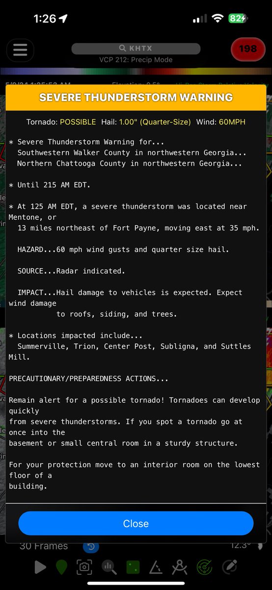 Severe thunderstorm warning #gawx #chawx