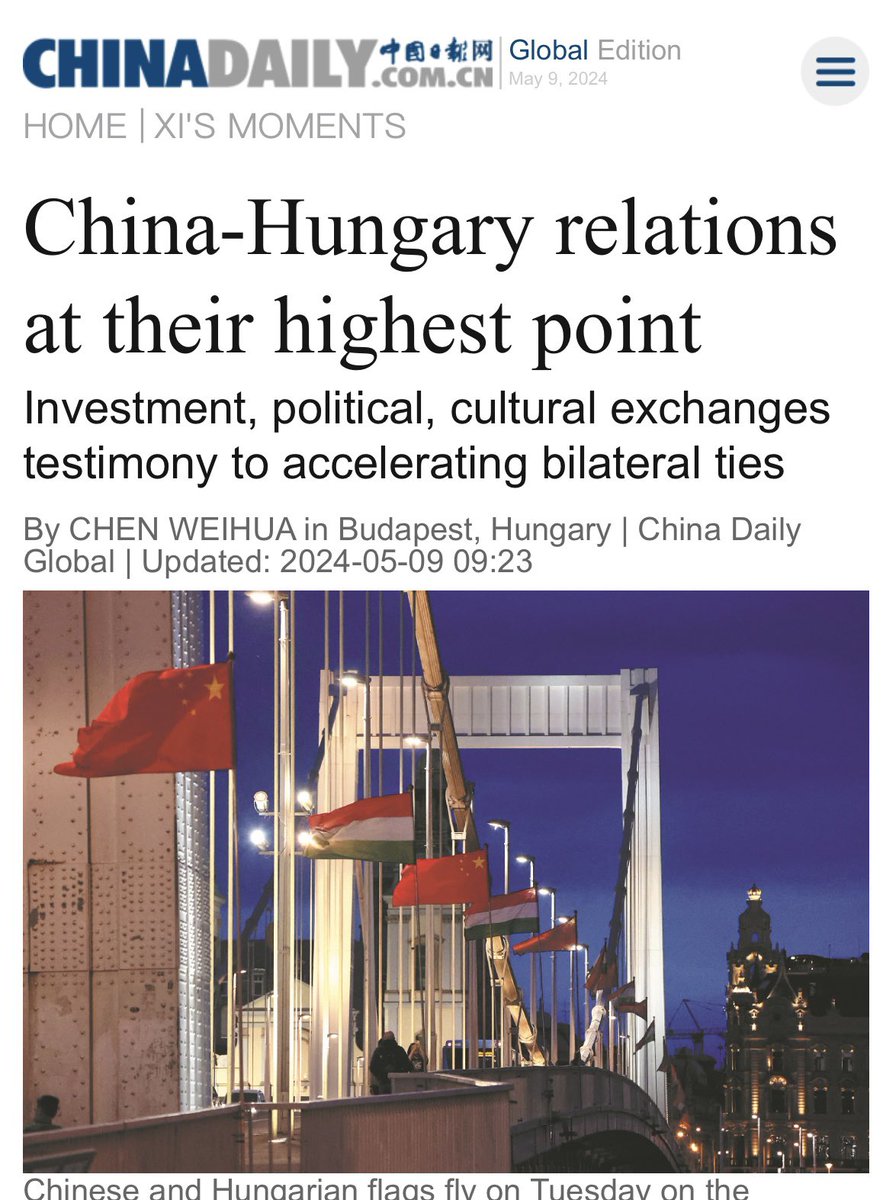 Experts on China-Hungary ties. The best ever. global.chinadaily.com.cn/a/202405/09/WS…