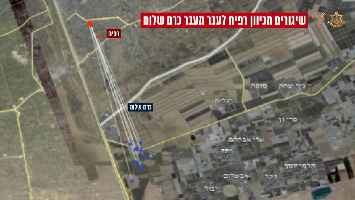 Hamas keeps bombing the Kerem Shalom Crossing!
They obviously don't want aid to pass

Some details:
This time Hamas fired from West Rafah (top left red point)
Most rockets fell within the strip
One Israeli soldier was wounded 

It's the first time Hamas fires from West Rafah.