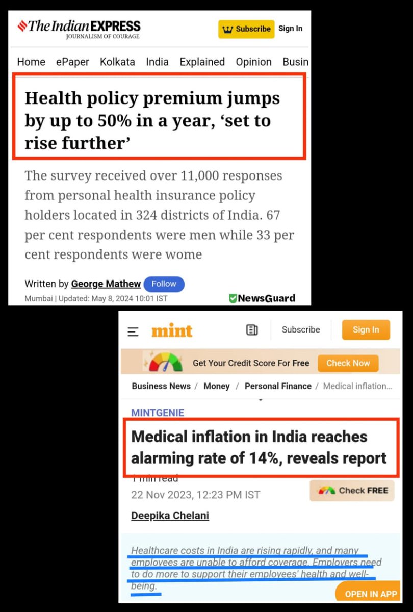 Modi's India - has one of the highest medical inflation rates in Asia, reached 14% last year. Rise in medicine prices, health insurance premium affected the middle class badly/put huge financial burden on them, but Modi remained busy with religious narrative/Muslim-bashing.