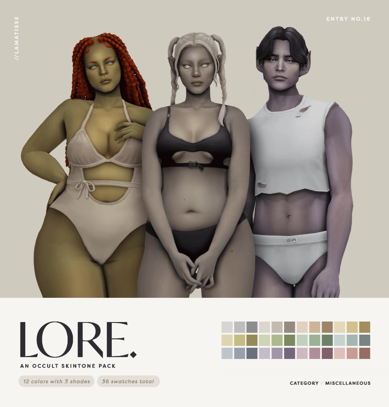 Are you into Occult Sims? Lore Skintone Pack by lamatisse will go you the ultimate skintone pack for your Occult Sims! More skin overlay ccs? We gotchu! Check out our comment for more.✨ #TheSims4