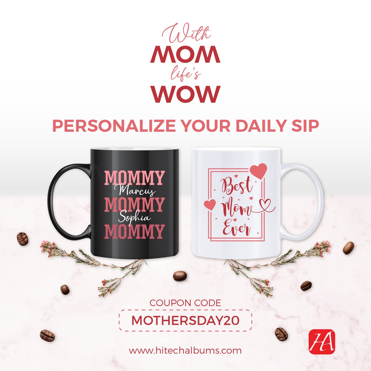 Personalize your Mom's Daily Sip with @Hitech Albums  Use coupon code. LINK IN BIO.
.
.
#personalisedmug #giftideas #giftformom #mothersdaygift #coffeemugs #loveformom #giftforher #giftforhim #customgiftideas #offers