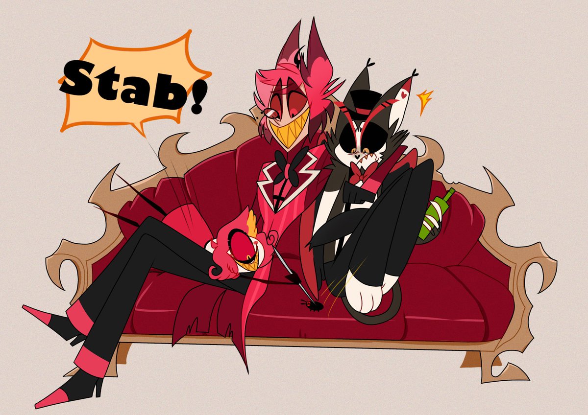 雇用組🦌🐈‍⬛🪡
#HazbinHotelFanart