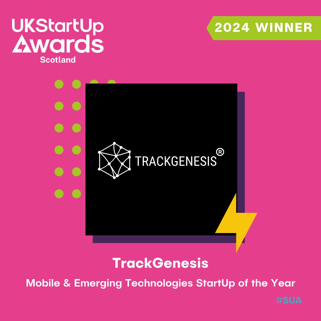 🤩Thrilled to announce that TrackGenesis has won not one, but two prestigious #awards in the UK StartUp Awards! 
 
@StartUpNational #SUA #UKStartupAwards #IdeasFest #StartupSuccess #Scottishbusiness #blockchaindevelopmentcompany #softwarecompany