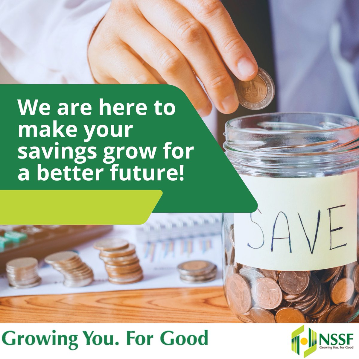 NSSF Kenya does not discriminate against income or status. All are welcome; whether employed or unemployed. Start saving with us today with the little you have and let us make you grow! #LeavingNoOneBehind