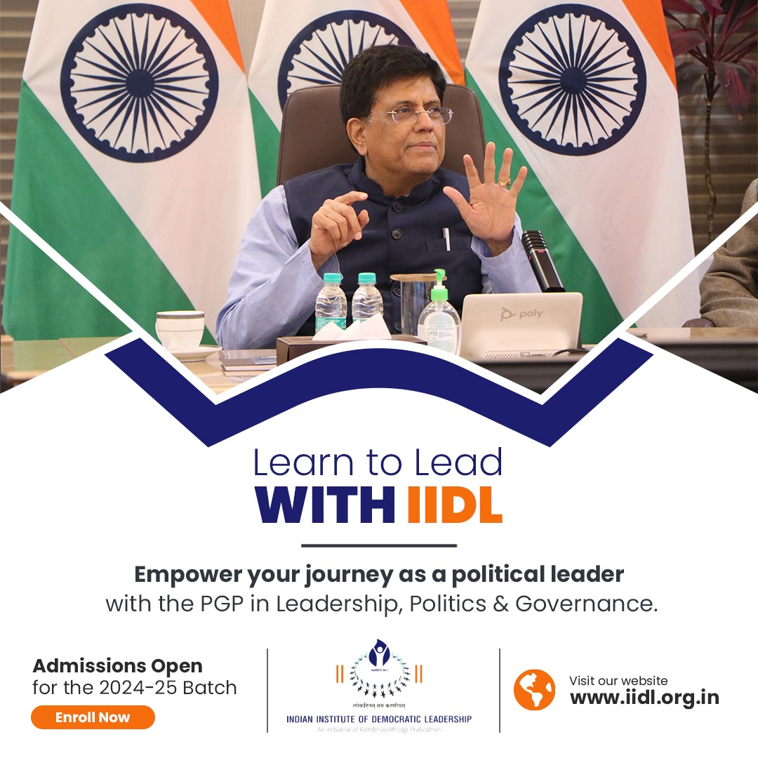 Ready to revolutionize the political landscape? Learn to lead and discover the art of effective leadership through hands-on experiences. Ignite your journey towards shaping tomorrow's leaders! Admissions are open for the 2024-25 batch. Apply now! iidl.org.in/apply-now/