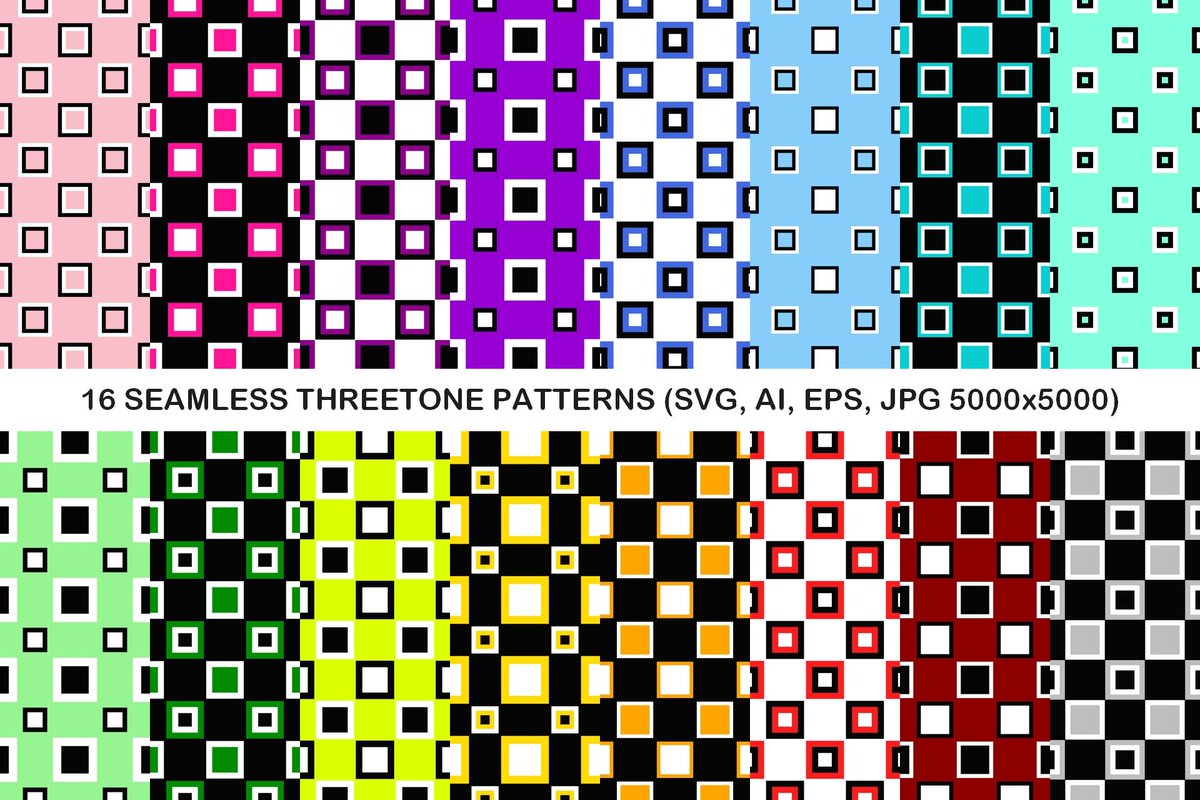 16 Seamless ThreeTone Square Patterns designbundles.net/davidzydd/3170…  #PremiumVectorGraphics #CheapVectorBackgrounds #PremiumBackgrounds #GeometricBackground #BackgroundSale #seamlesspatterns #PatternCollections #PremiumVectorBackground #squares #CheapVectorGraphics #CheapVectorPattern